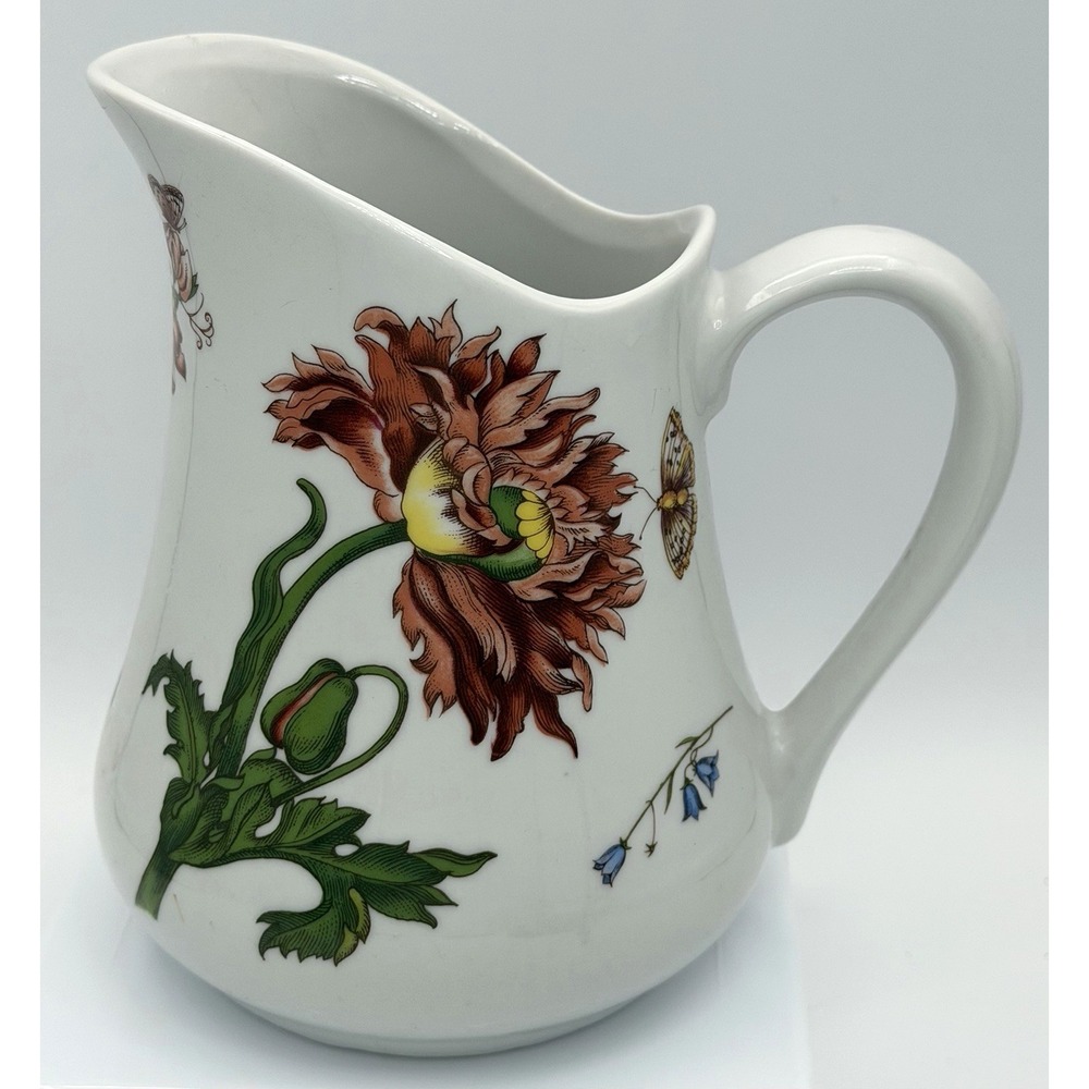 BIA Cordon Bleu Frieda Collection Pitcher White Porcelain Floral 7 In EUC